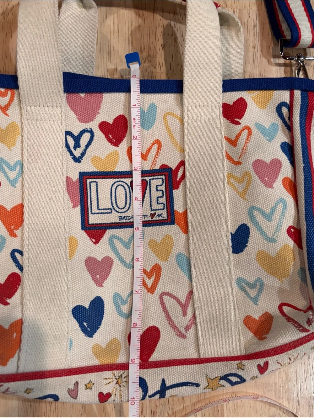 Brighton Red White & You Love Hearts Mini Tote Crossbody Bag